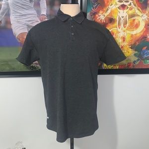BYLT Lux Polo Men’s Sz Small Grey Drop Cut Casual Soft Stretch Polo Shirt